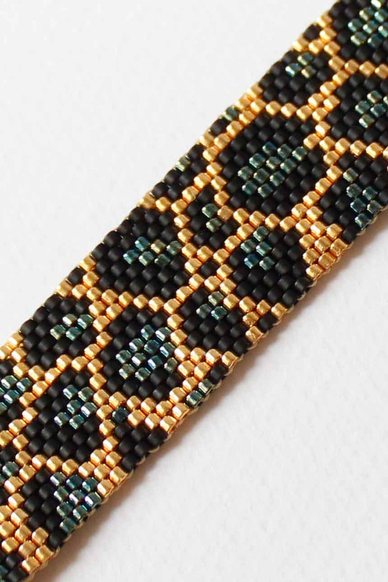 دستبند پلنگی طلایی