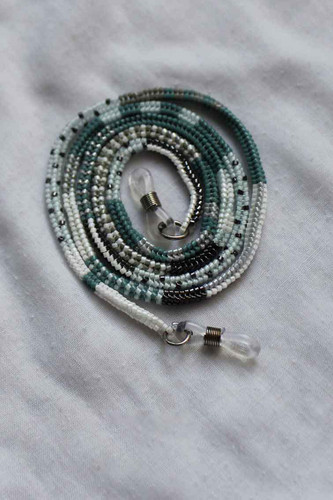 بند عینک لوله ای میوکی - سبز - سفید - طوسی