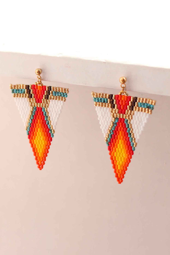 گوشواره میوکی - طرح مثلث رنگی