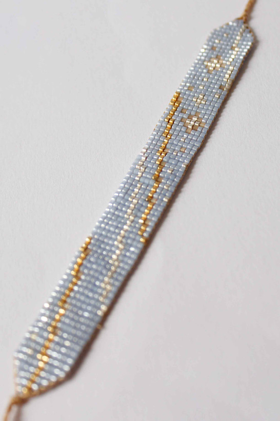 ست دستبند میوکی - ستاره و کهکشان - نیلی - طلایی - نقره ای - بژ ابریشکی