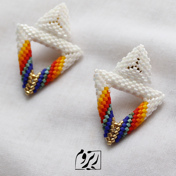 گوشواره میوکی - طرح دو مثلث - مطابق تصویر