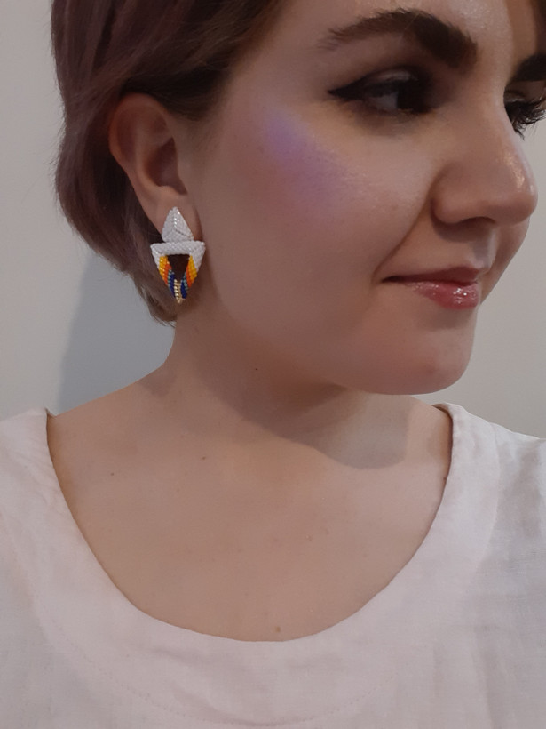 گوشواره میوکی - طرح دو مثلث - مطابق تصویر