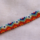 پابند میوکی - طرح رنگی - نارنجی - قرمز - سفید - طلایی - آبی آسمانی - آبی کاربنی