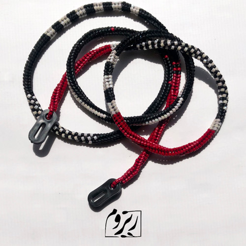 بند عینک لوله ای میوکی - مشکی - سفید - قرمز