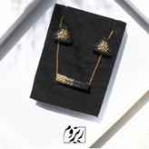 نیم ست گردنبند و گوشواره - میوکی و طلا - میوکی و نقره - مشکی - طلایی